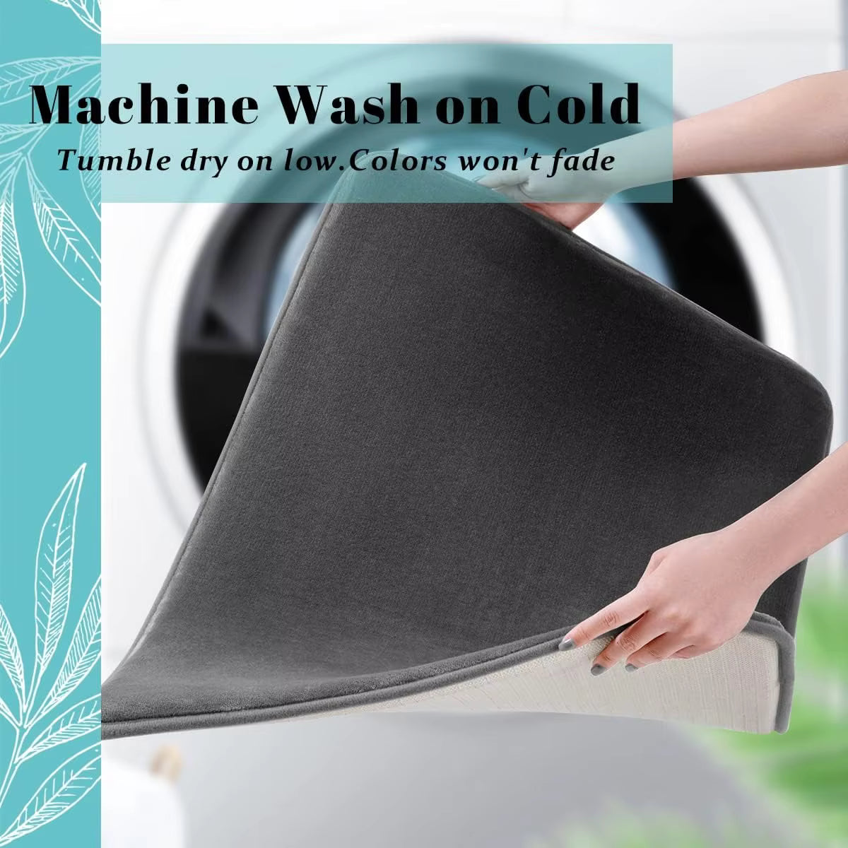 Coral Velvet Super Absorbent Bath Mat – Non-Slip Quick-Dry Bathroom Rug