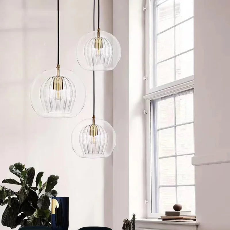 Modern Glass Pendant Light | LED Hanging Lamp for Home Décor
