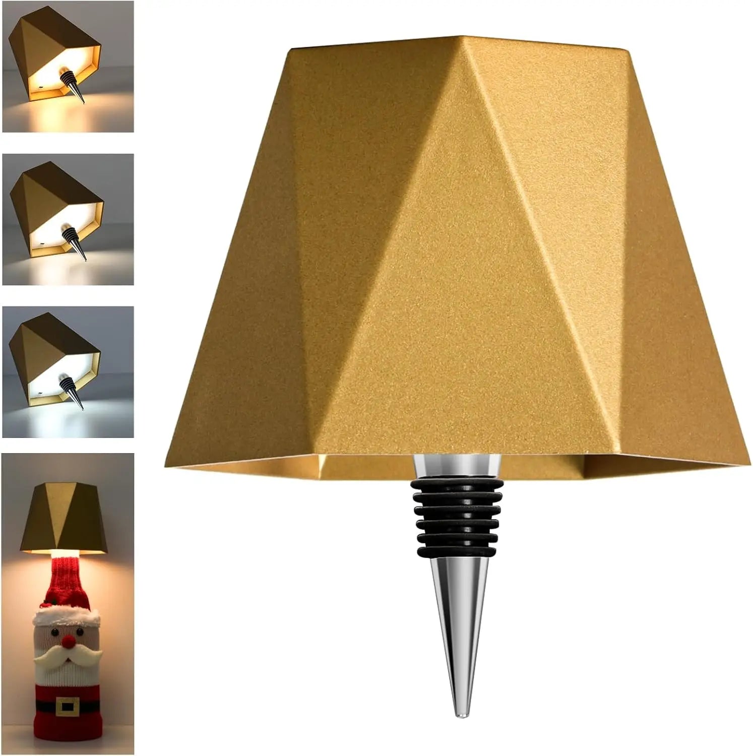 Rechargeable LED Bottle Table Lamp – Touch Control, Dimmable & Portable Light for Home Decor