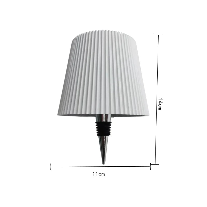 Rechargeable LED Bottle Table Lamp – Touch Control, Dimmable & Portable Light for Home Decor