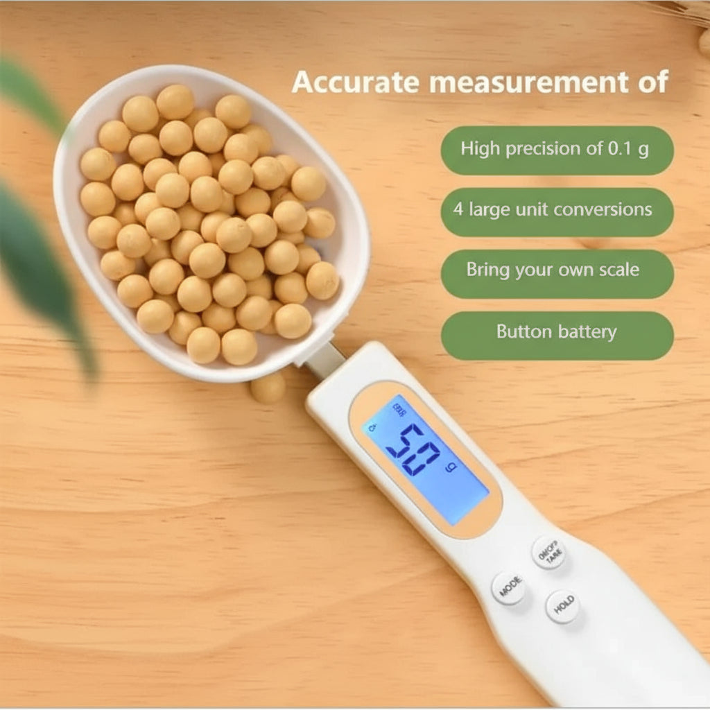 Digital Kitchen Scale 500g/0.1g Precision with LCD Display and Unit Conversion