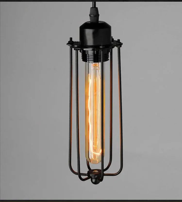 Industrial Iron Chandelier – Vintage Retro Small Ceiling Light for Bars, Cafes & Homes