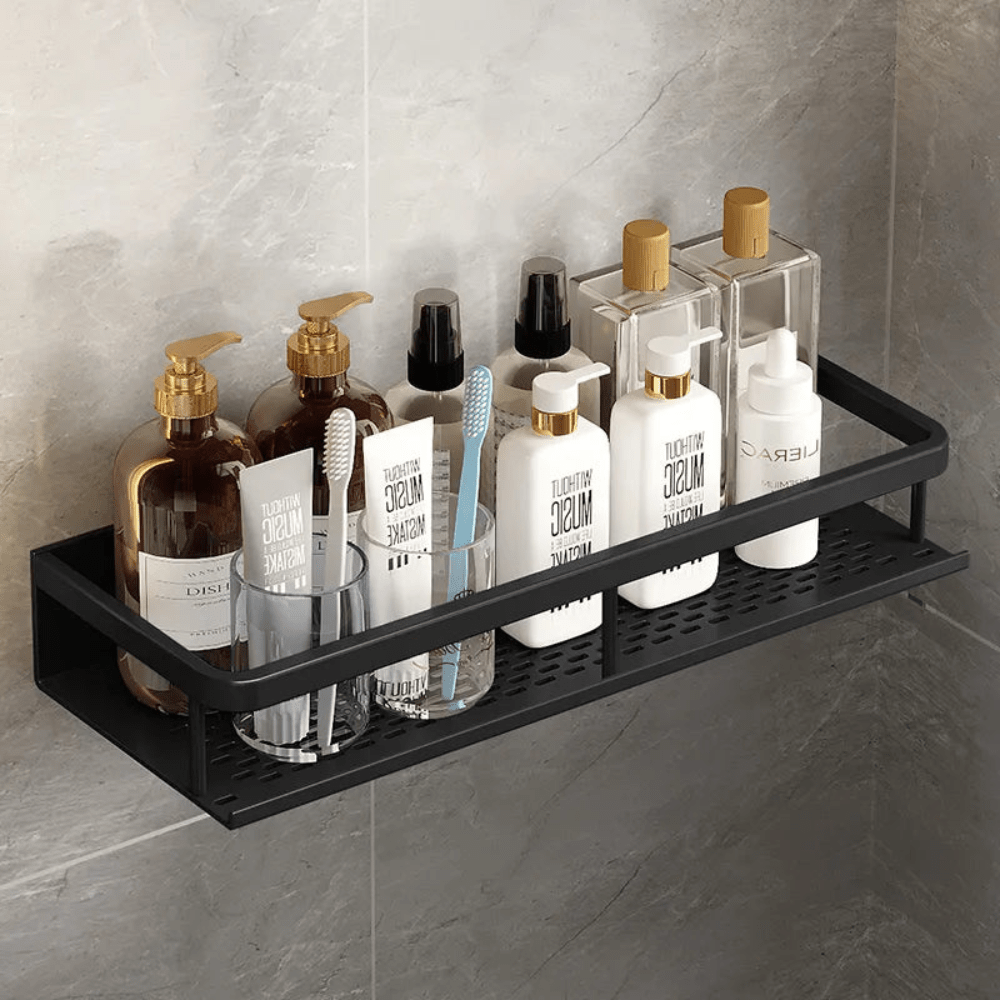 Bathroom Black Shower Caddy | Modern Space Saving Design - Kyrafy