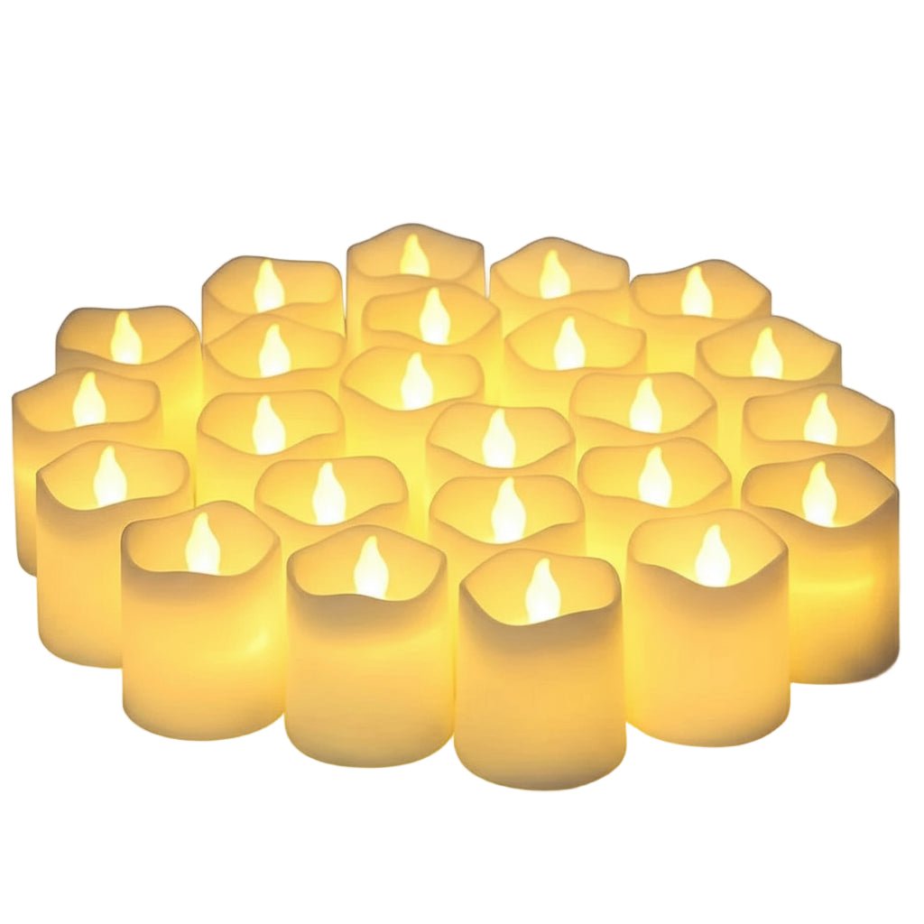 Heart - Shaped Flameless LED Tealight Candles – Battery Operated Romantic Lights for Wedding & Home Décor - Kyrafy