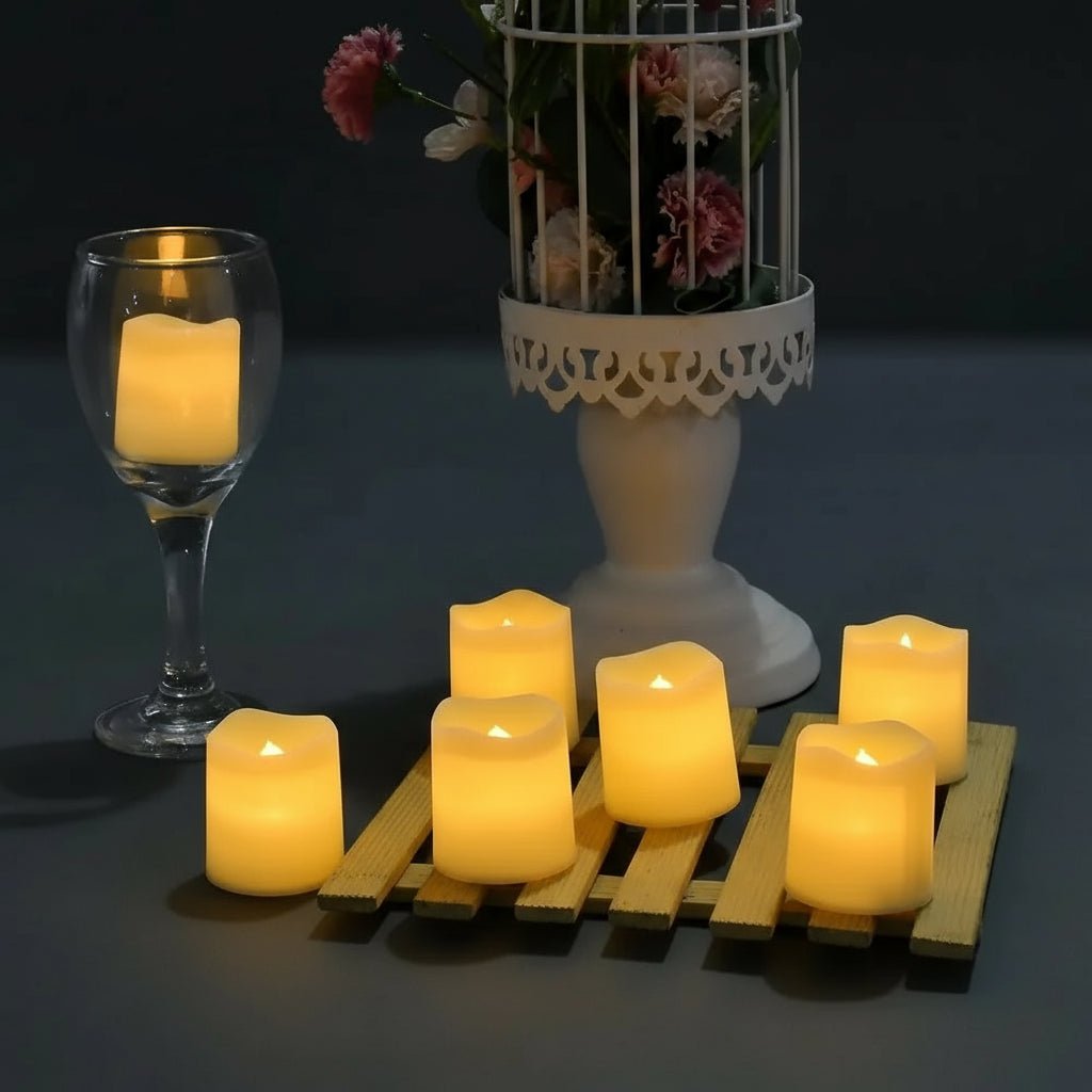 Heart - Shaped Flameless LED Tealight Candles – Battery Operated Romantic Lights for Wedding & Home Décor - Kyrafy