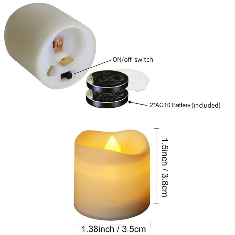 Heart - Shaped Flameless LED Tealight Candles – Battery Operated Romantic Lights for Wedding & Home Décor - Kyrafy