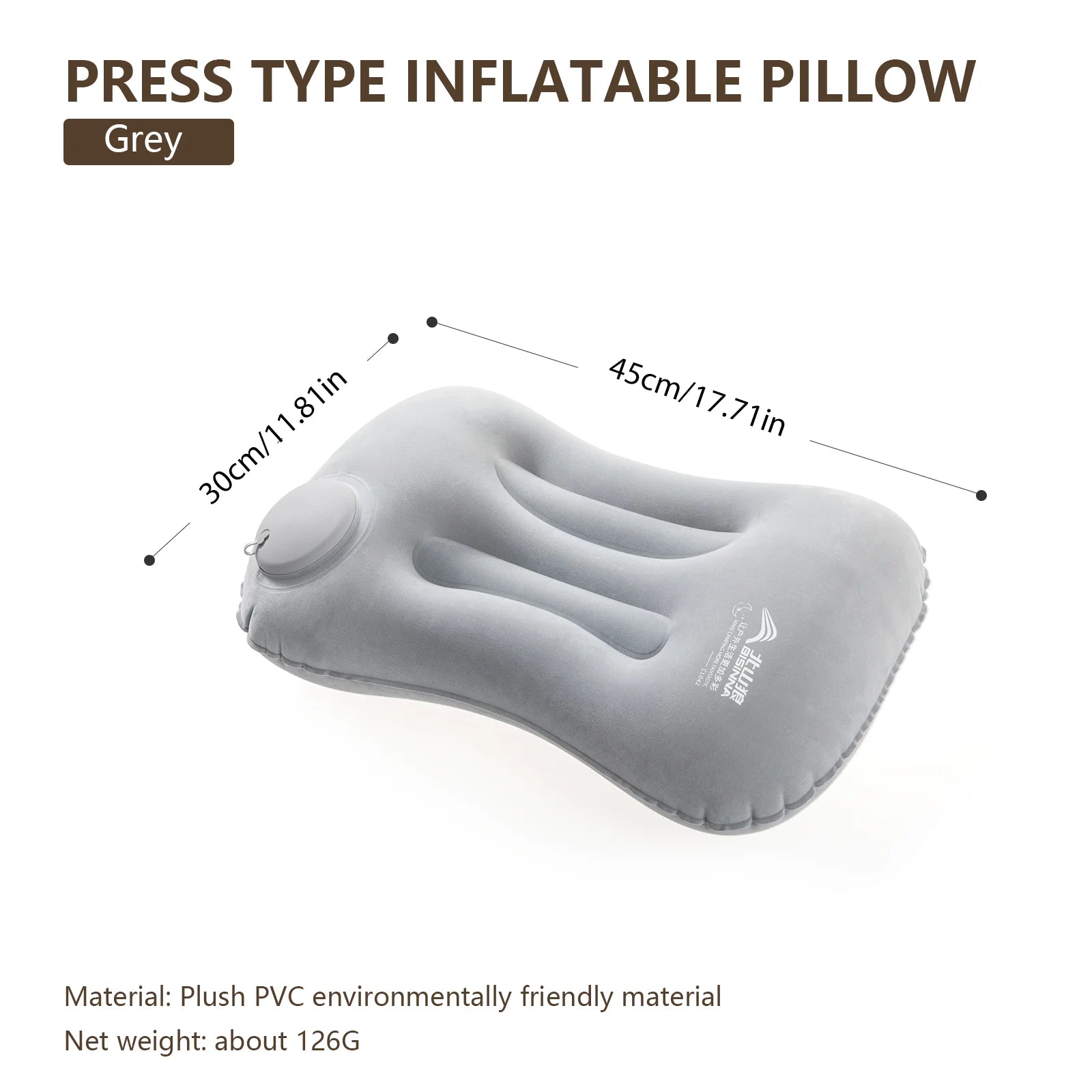 Inflatable Travel Pillow with Built - In Air Pump – Soft Flocking Neck Support Cushion for Airplane, Car & Camping - Kyrafy