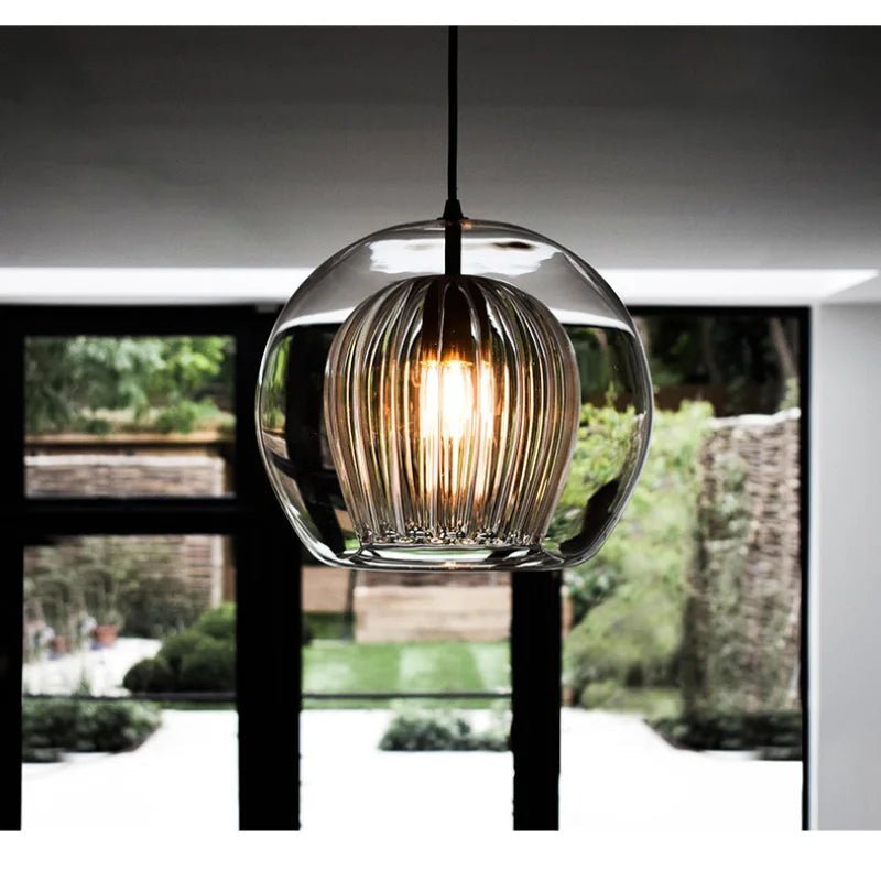 Modern Glass Pendant Light | LED Hanging Lamp for Home Décor - Kyrafy