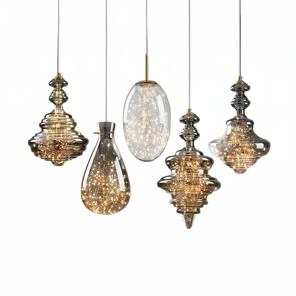 Modern Gold Copper Pendant Light – Elegant LED Ceiling Fixture for Bedroom & Living Room - Kyrafy