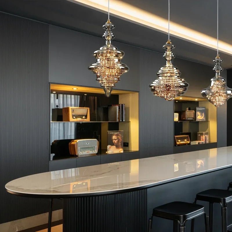 Modern Gold Copper Pendant Light – Elegant LED Ceiling Fixture for Bedroom & Living Room - Kyrafy