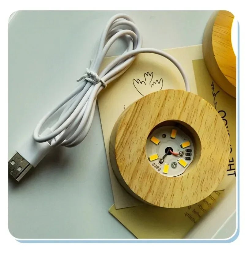 Moon Crystal Sphere Lamp – 3D Galaxy Glass Globe Night Light for Home & Bedroom Décor - Kyrafy