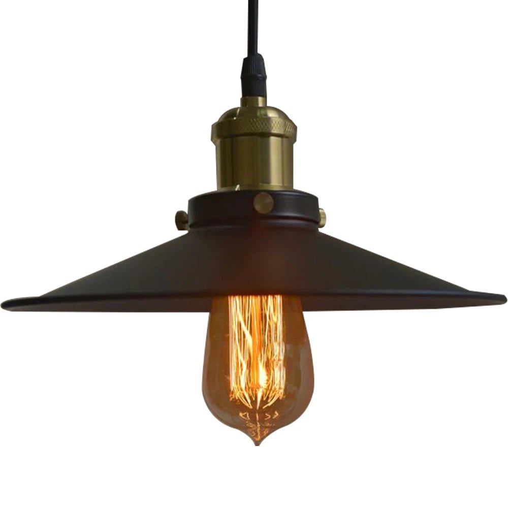 NordicGlow™ Vintage Metal Pendant Light – Black Iron Ceiling Lamp for Modern Interiors - Kyrafy