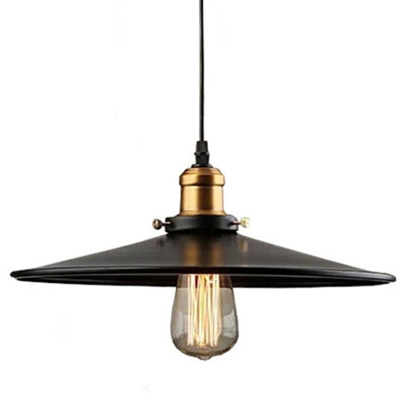 NordicGlow™ Vintage Metal Pendant Light – Black Iron Ceiling Lamp for Modern Interiors - Kyrafy