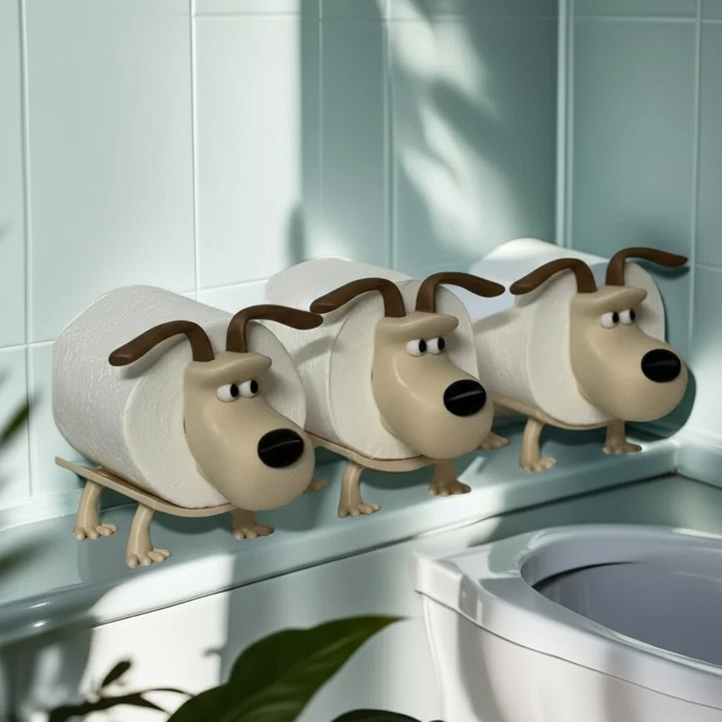 Puppy Toilet Paper Holder – Cute Dog Design Bathroom Organizer & Home Decor - Kyrafy