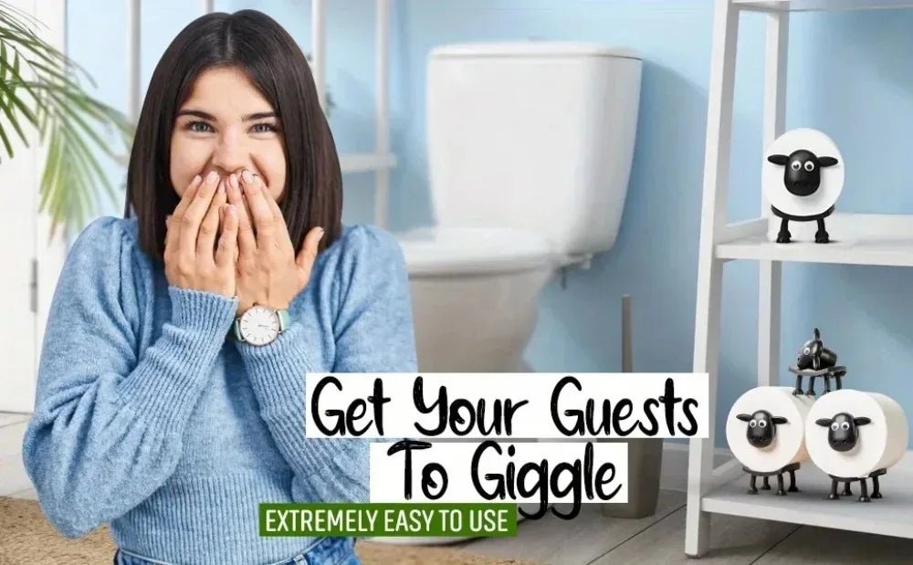 Sheep Toilet Paper Holder – Cute Decorative Bathroom Tissue Dispenser, Freestanding Plastic Roll Organizer - Kyrafy