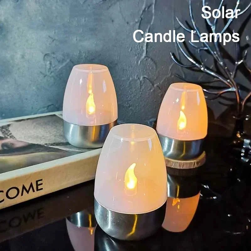 Solar Candle Lamp – Warm Flickering LED Light for Outdoor Garden & Patio Decor - Kyrafy
