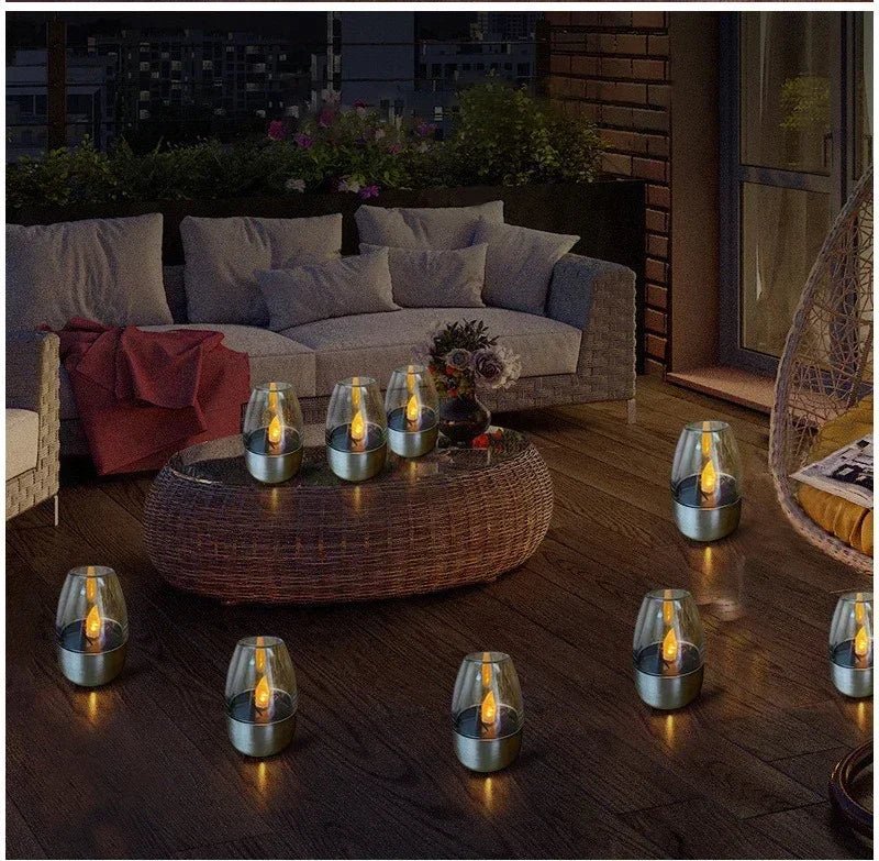 Solar Candle Lamp – Warm Flickering LED Light for Outdoor Garden & Patio Decor - Kyrafy