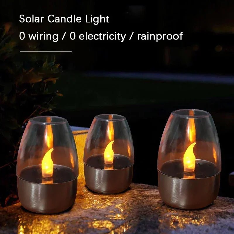 Solar Candle Lamp – Warm Flickering LED Light for Outdoor Garden & Patio Decor - Kyrafy