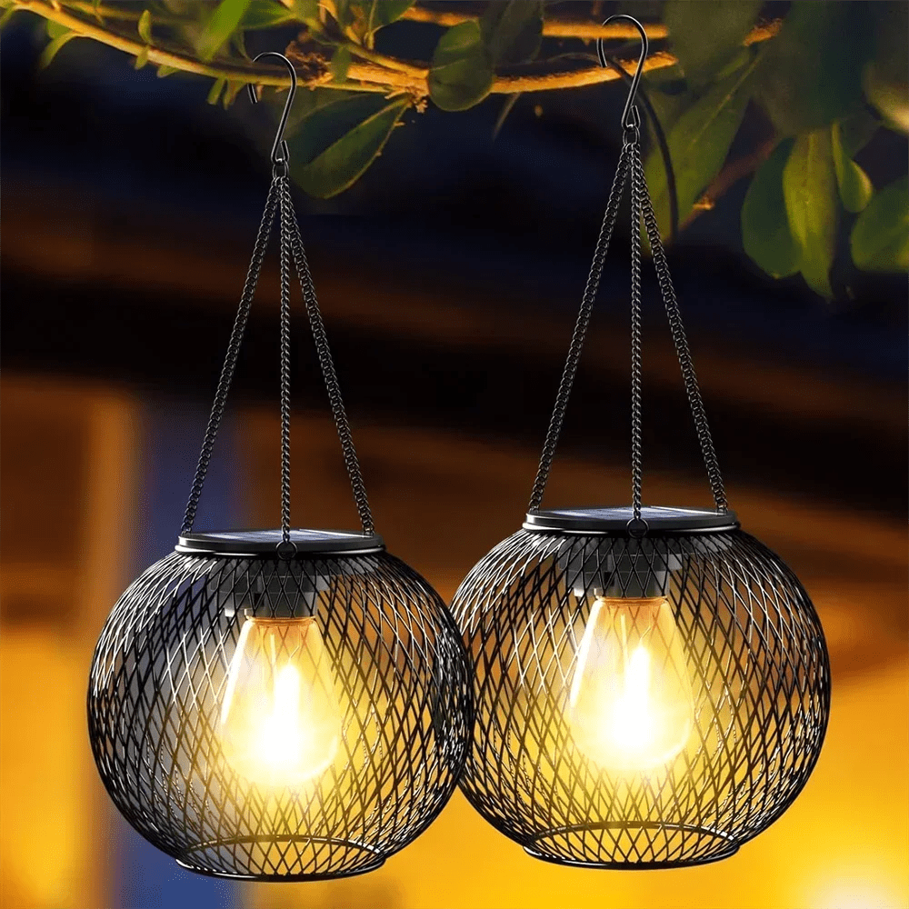 Solar Fairy Lantern – Waterproof Metal Hanging Light for Garden & Patio Decor - Kyrafy