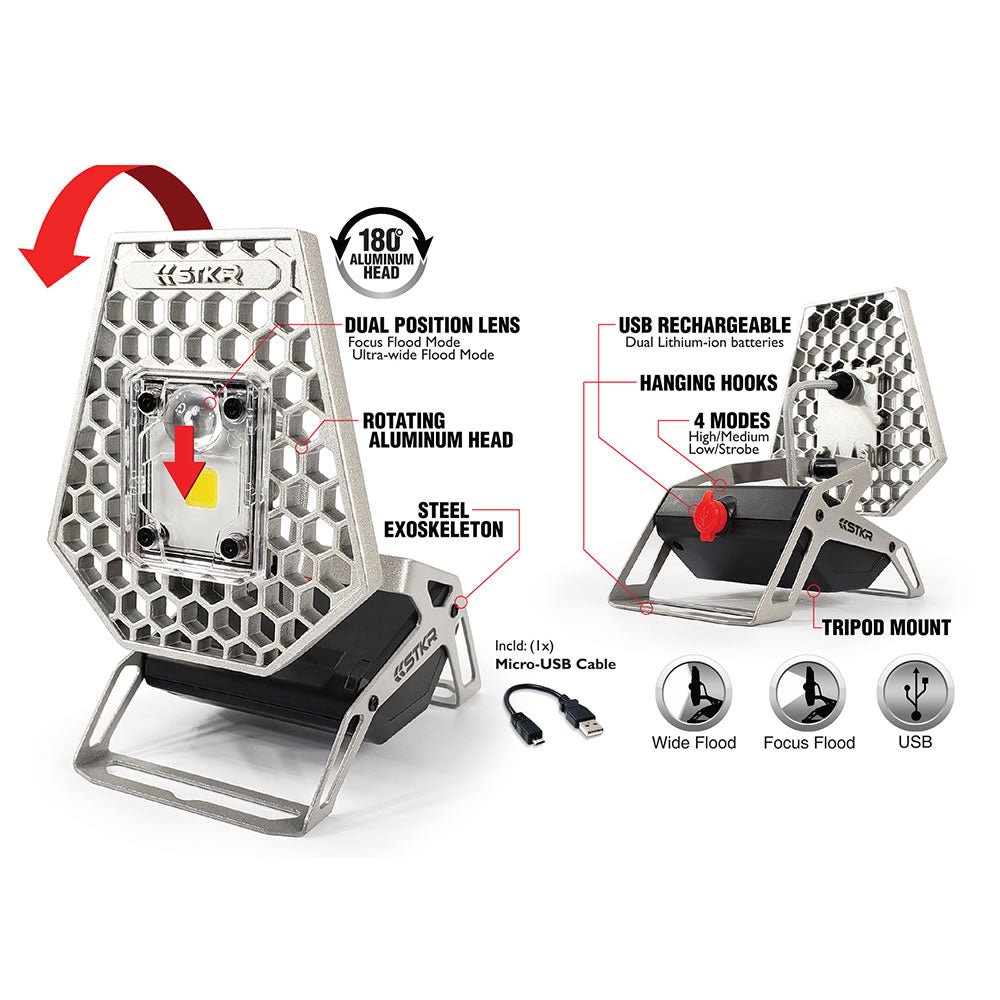 The Adjustable 1,200 Lumen Cordless LED Floodlight - Kyrafy