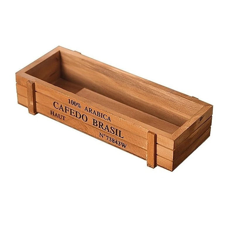 Vintage Wooden Planter Box – Rustic Wood Storage Organizer for Home & Garden Decor - Kyrafy