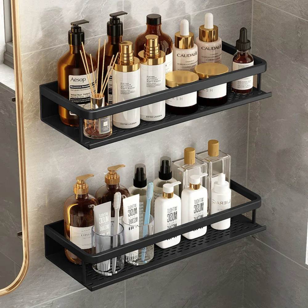 Bathroom Black Shower Caddy | Modern Space Saving Design