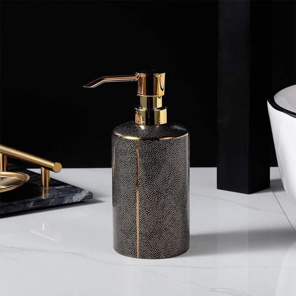 Bathroom Elegant Accessory Set | Bathroom Accessories Set with Gold Accents