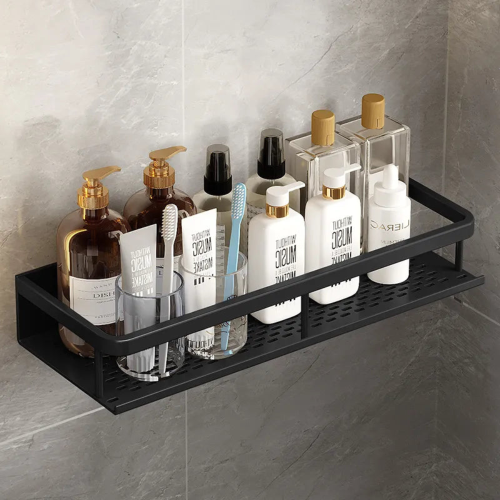 Bathroom Black Shower Caddy | Modern Space Saving Design