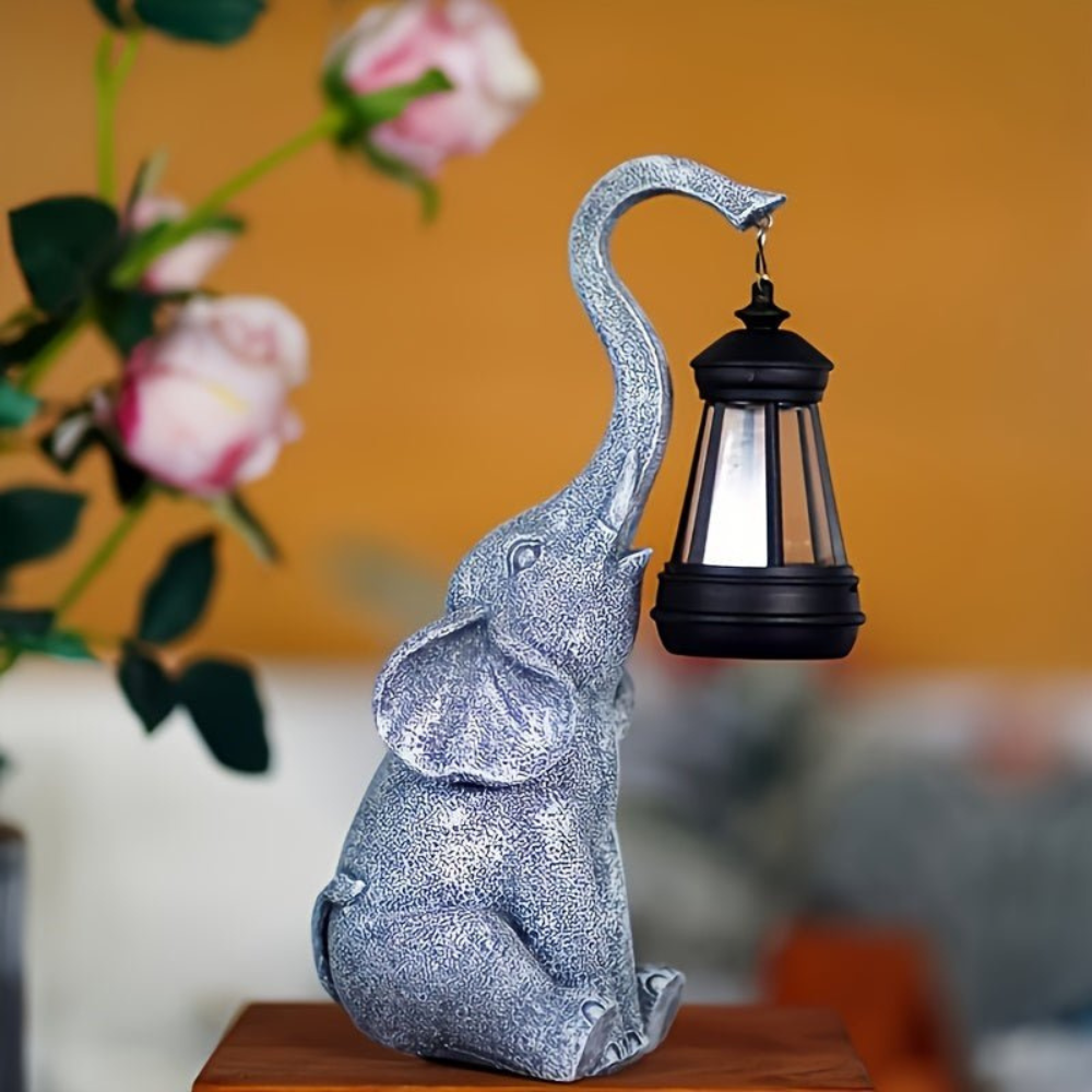 Garden Solar Elephant Lamp | Charming Outdoor Lights