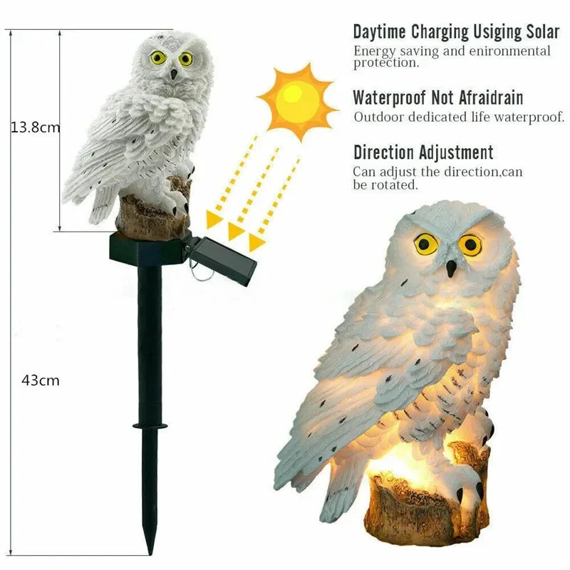 Owl Solar Garden Light – Waterproof Animal Lamp for Outdoor Decoration