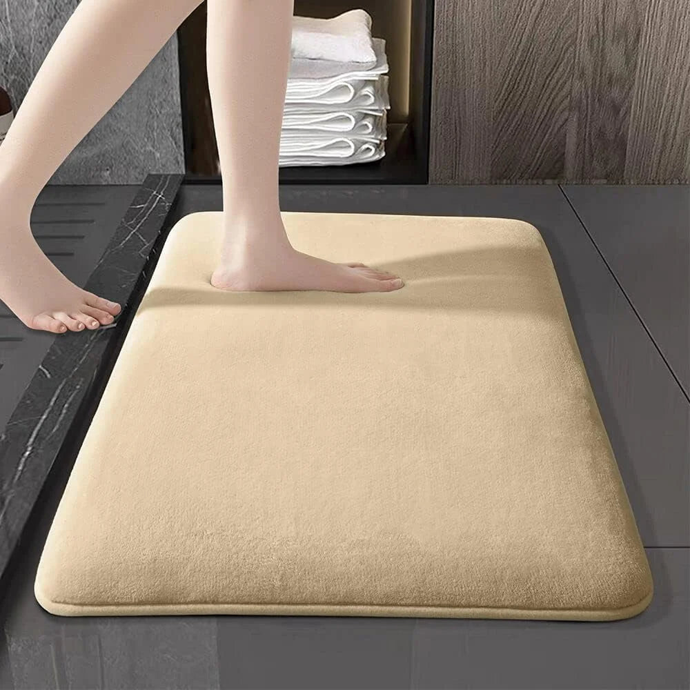 Coral Velvet Super Absorbent Bath Mat – Non-Slip Quick-Dry Bathroom Rug