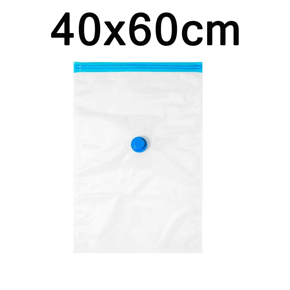 Vacuum Storage Bags Set – 6-Pack Space Saver with Hand Pump for Clothes, Bedding & Travel Organization