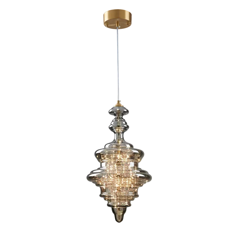 Modern Gold Copper Pendant Light – Elegant LED Ceiling Fixture for Bedroom & Living Room