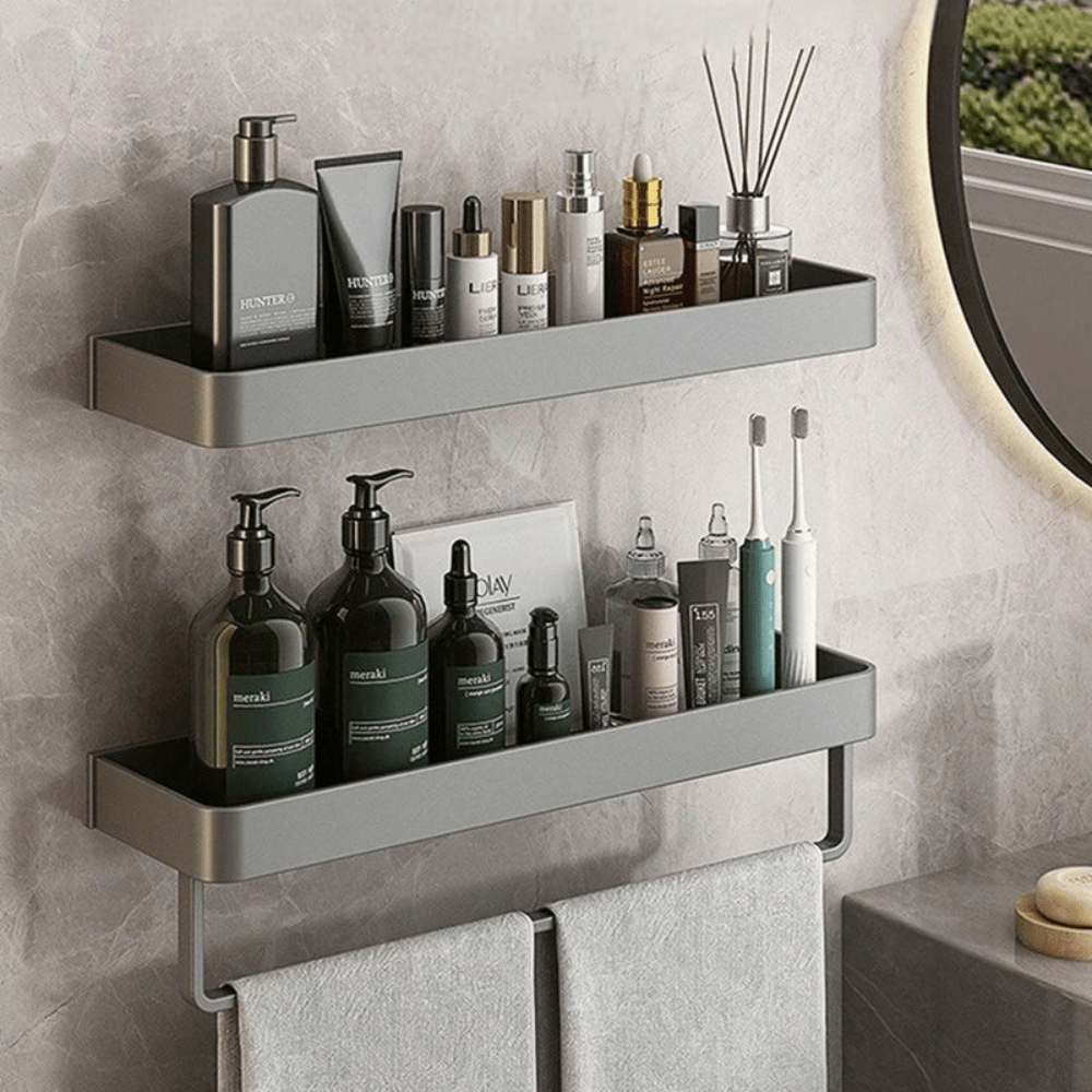Bathroom Elegant Wall Rack | Contemporary Space Saving Design - Kyrafy