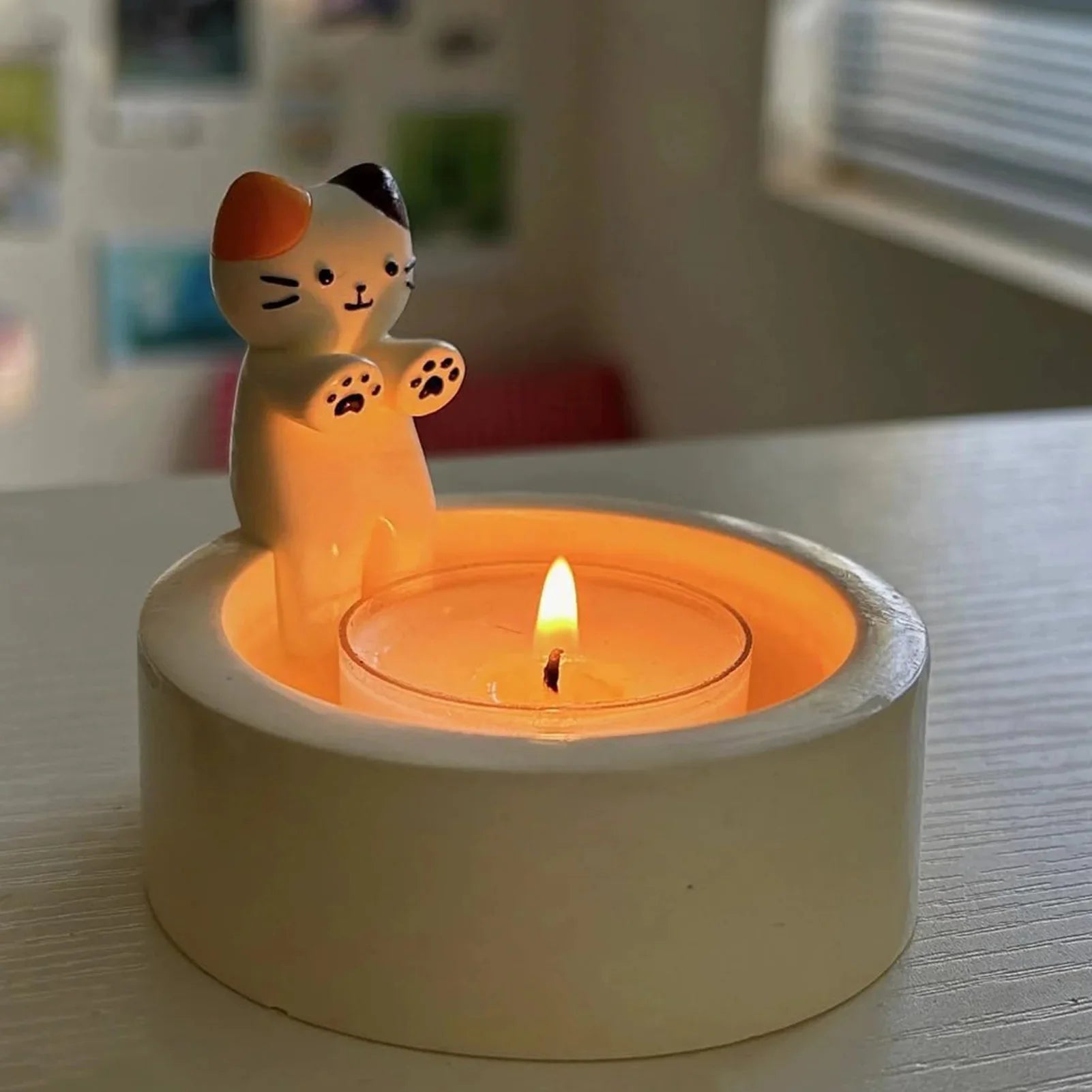 Cat - Shaped Aromatherapy Candle Holder – Creative Ceramic Candlestick for Home Decor - Kyrafy