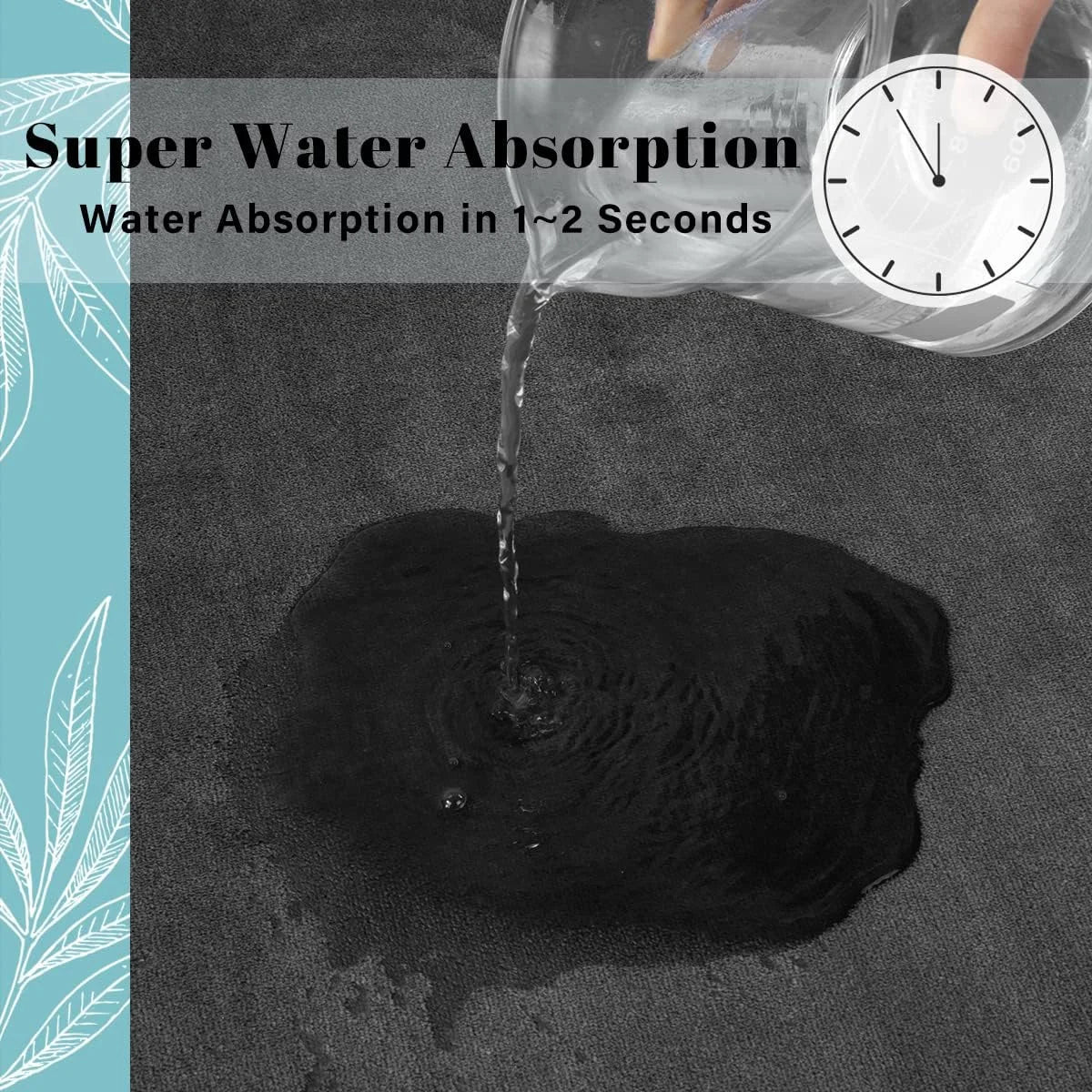 Coral Velvet Super Absorbent Bath Mat – Non - Slip Quick - Dry Bathroom Rug - Kyrafy