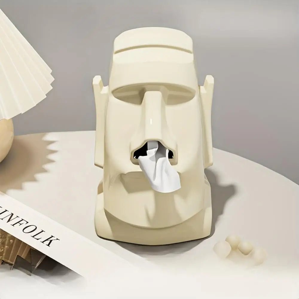 Creative Stone Figure Tissue Box – Modern Decorative Tissue Holder for Home & Office - Kyrafy