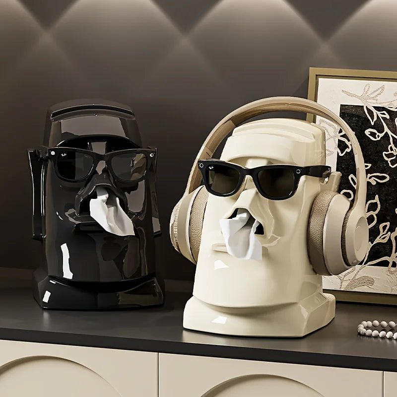 Creative Stone Figure Tissue Box – Modern Decorative Tissue Holder for Home & Office - Kyrafy