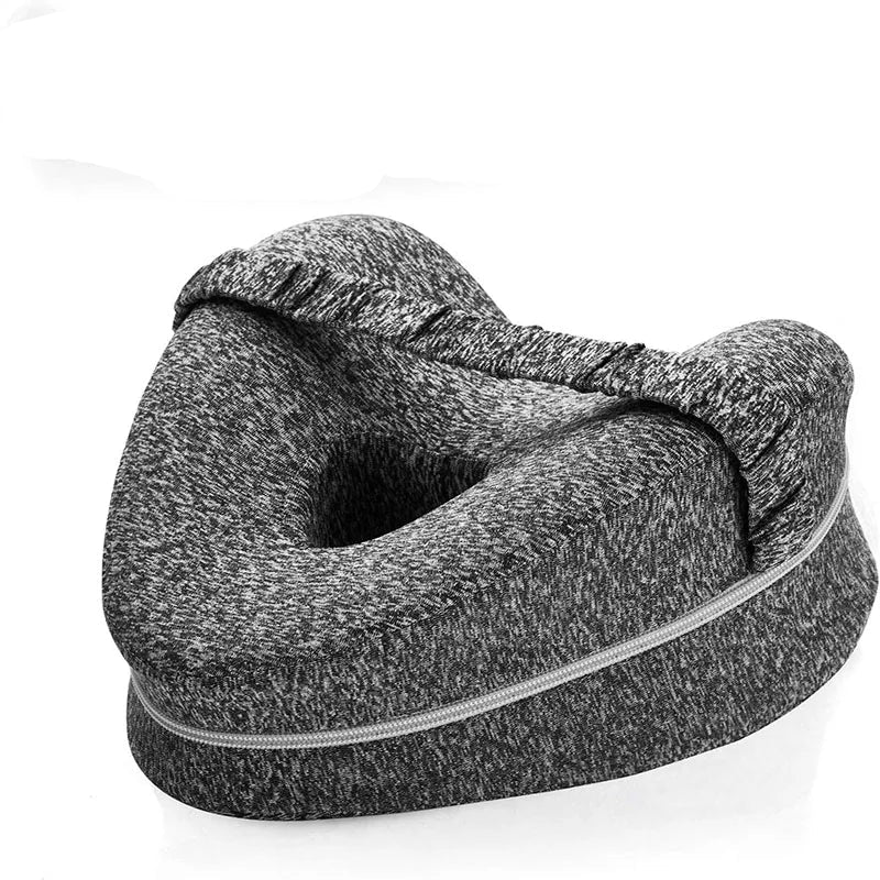 Ergonomic Heart - Shaped Memory Foam Knee Pillow for Side Sleepers – Bamboo Cover & Elastic Strap - Kyrafy