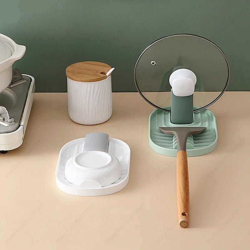 Foldable Pot Lid and Utensil Holder – Eco - Friendly Spoon Rest & Kitchen Organizer - Kyrafy