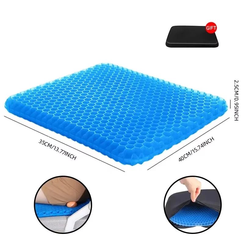 Gel Seat Cushion for Tailbone Pain Relief – Breathable Honeycomb Design & Posture Support - Kyrafy