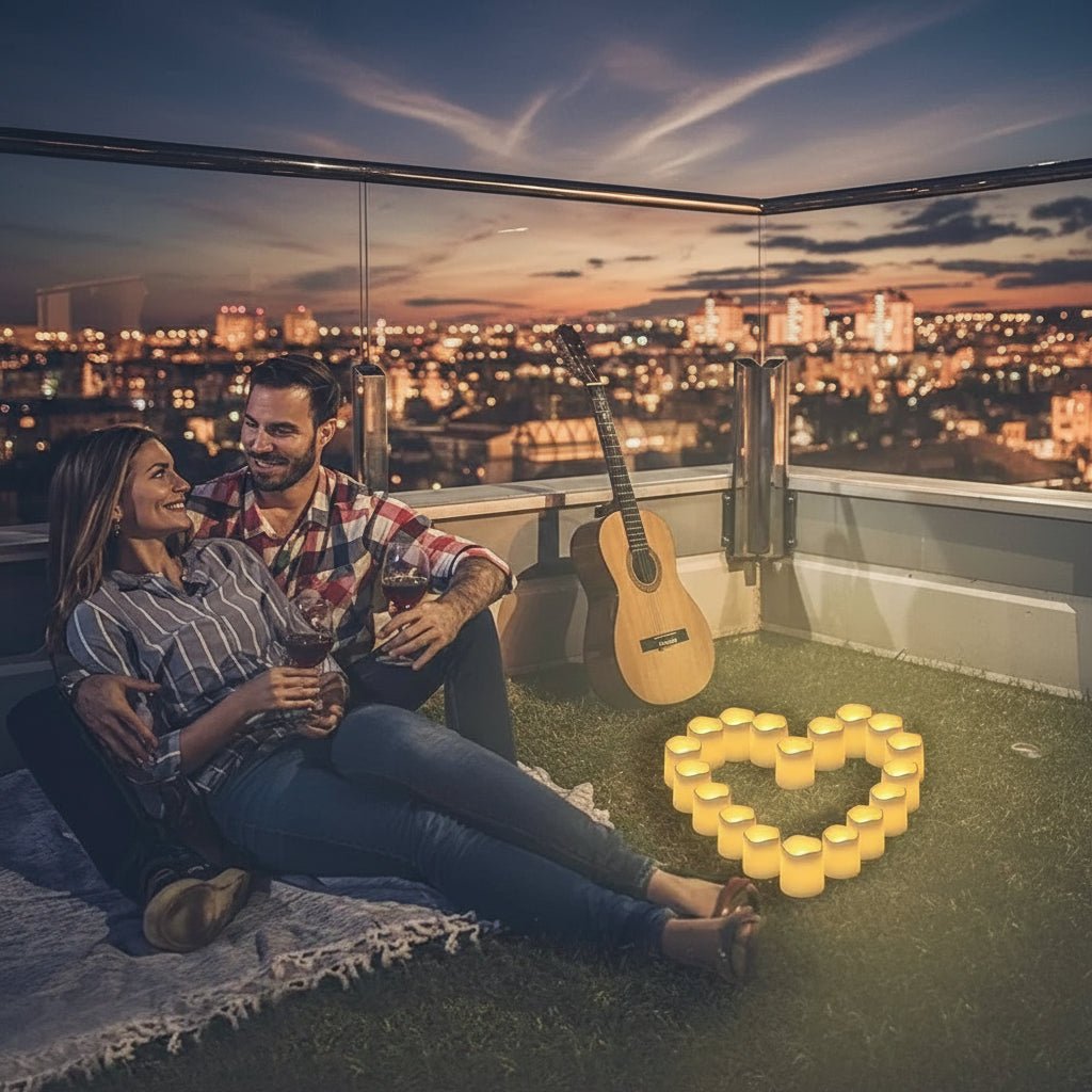 Heart - Shaped Flameless LED Tealight Candles – Battery Operated Romantic Lights for Wedding & Home Décor - Kyrafy