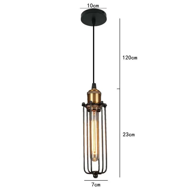 Industrial Iron Chandelier – Vintage Retro Small Ceiling Light for Bars, Cafes & Homes - Kyrafy