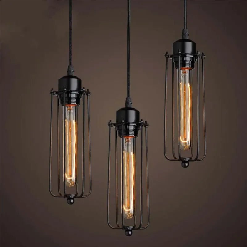 Industrial Iron Chandelier – Vintage Retro Small Ceiling Light for Bars, Cafes & Homes - Kyrafy
