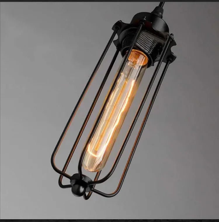 Industrial Iron Chandelier – Vintage Retro Small Ceiling Light for Bars, Cafes & Homes - Kyrafy