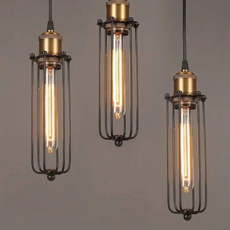 Industrial Iron Chandelier – Vintage Retro Small Ceiling Light for Bars, Cafes & Homes - Kyrafy