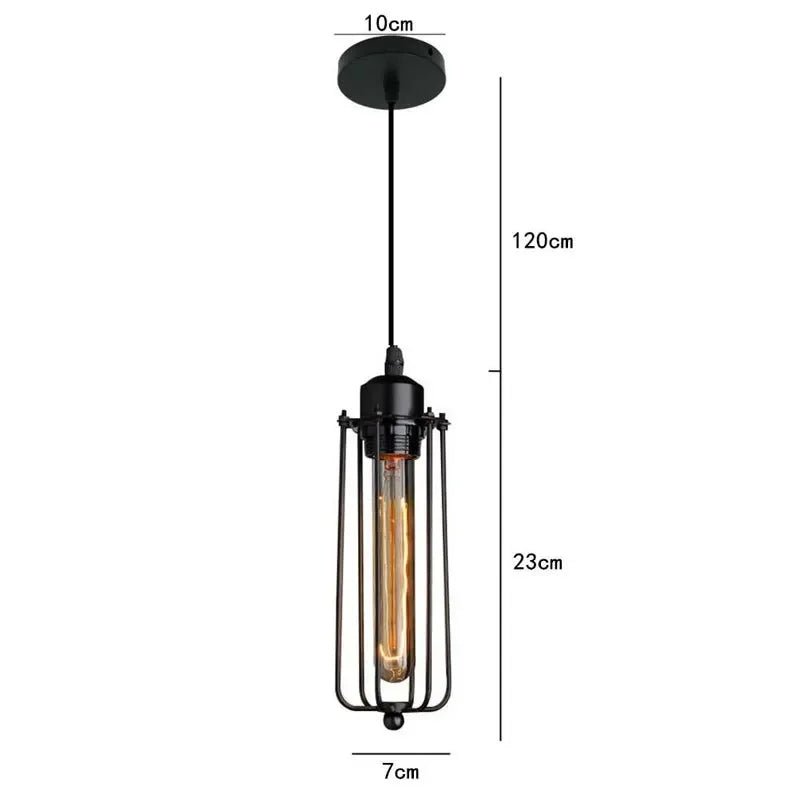 Industrial Iron Chandelier – Vintage Retro Small Ceiling Light for Bars, Cafes & Homes - Kyrafy