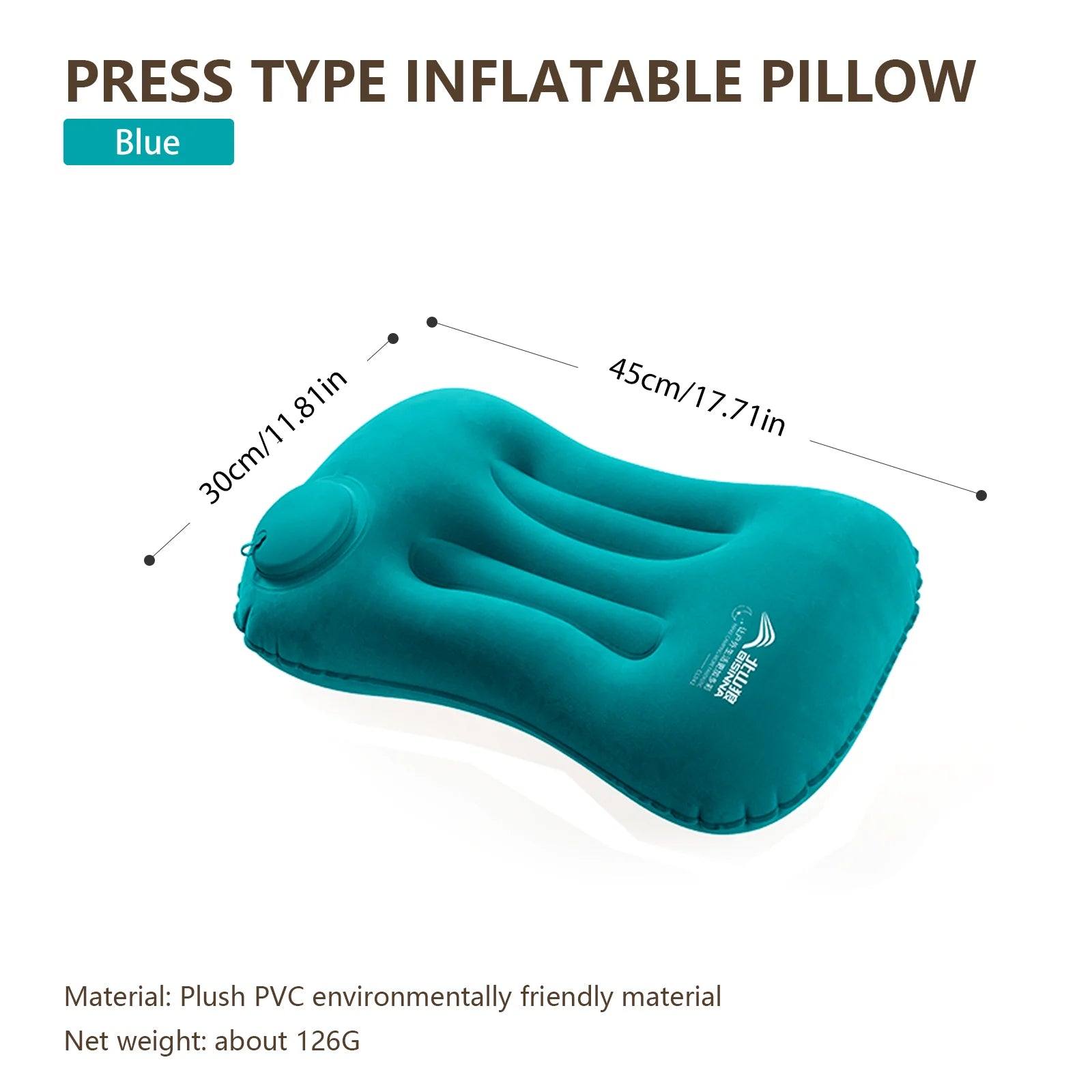 Inflatable Travel Pillow with Built - In Air Pump – Soft Flocking Neck Support Cushion for Airplane, Car & Camping - Kyrafy