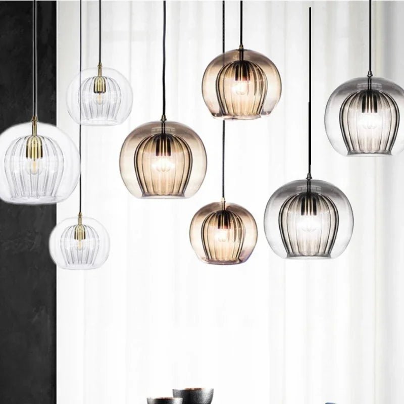 Modern Glass Pendant Light | LED Hanging Lamp for Home Décor - Kyrafy