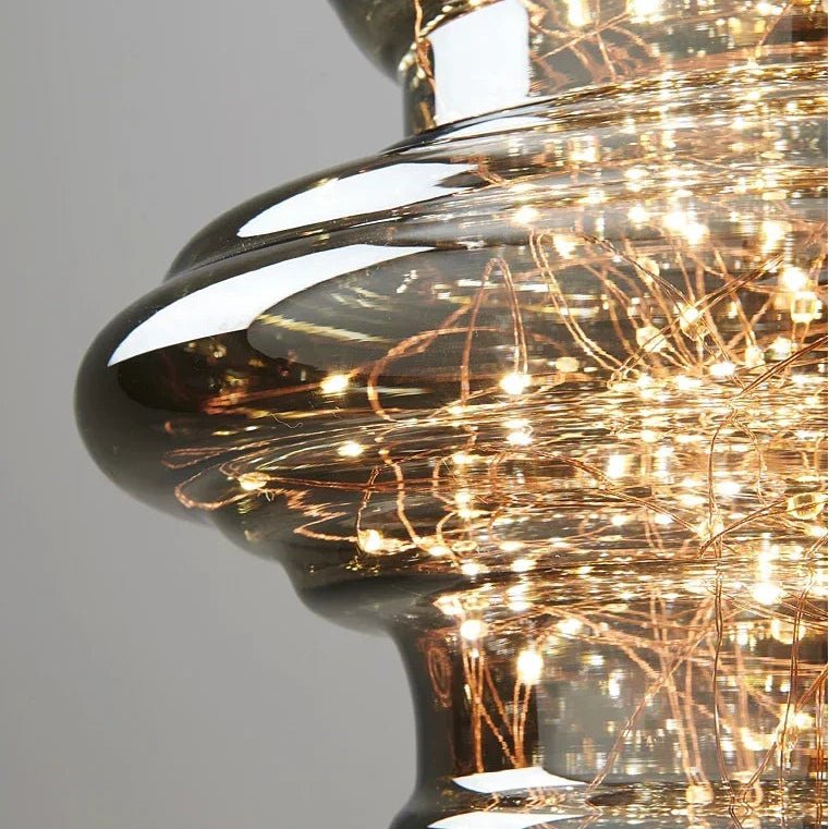 Modern Gold Copper Pendant Light – Elegant LED Ceiling Fixture for Bedroom & Living Room - Kyrafy